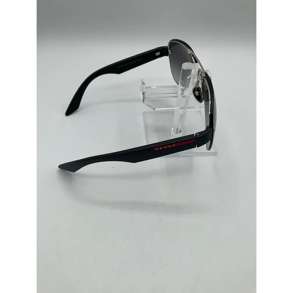 PRADA Sunglasses, SPS 55Y Matte Black/Silver